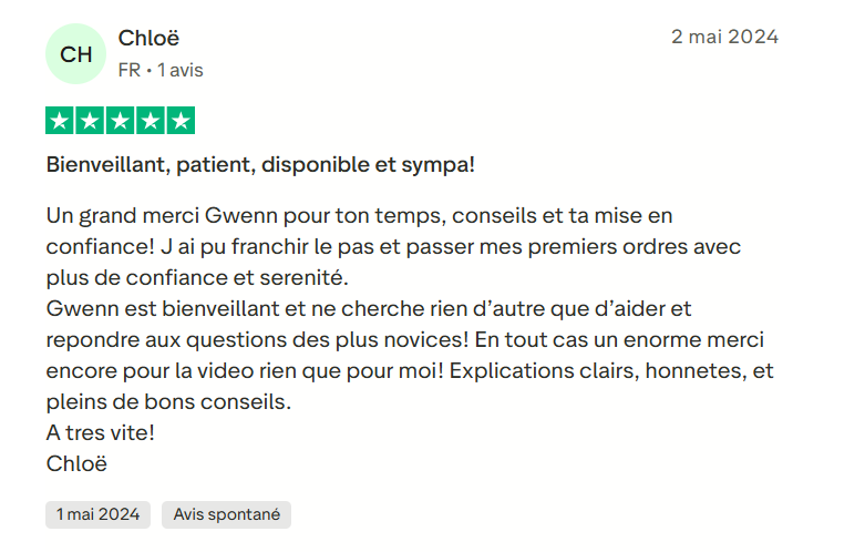 temoignage-chloe Temoignage Trustpilot Chloe